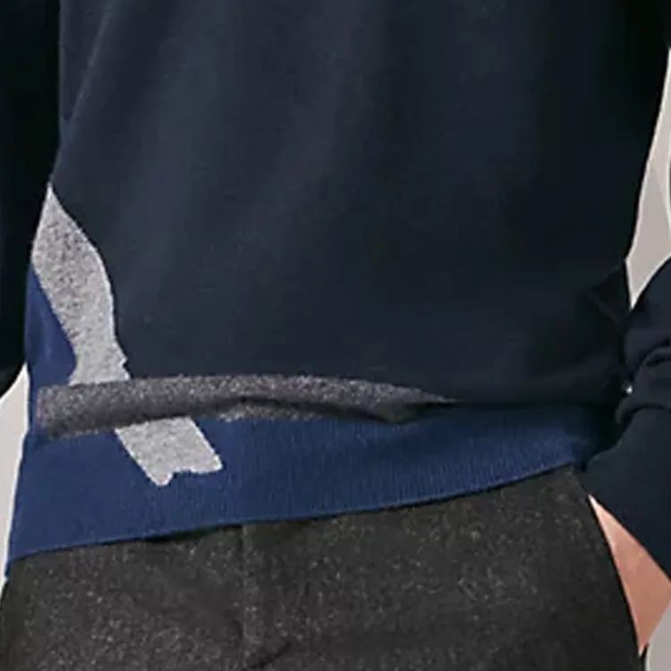 HERMES Sweaters Men Marine Blue-2