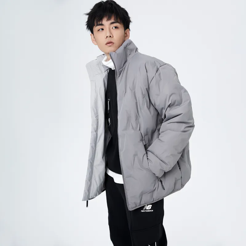 New Balance Down Jackets Men Gray-4