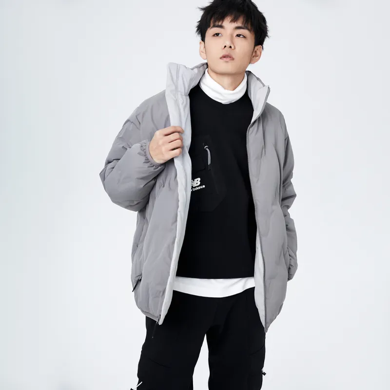New Balance Down Jackets Men Gray-3