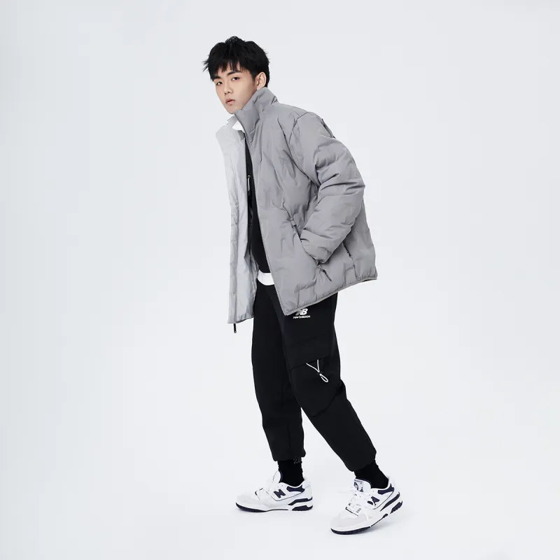 New Balance Down Jackets Men Gray-8