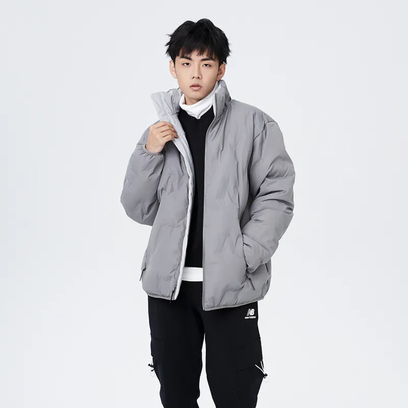 New Balance Down Jackets Men Gray-9