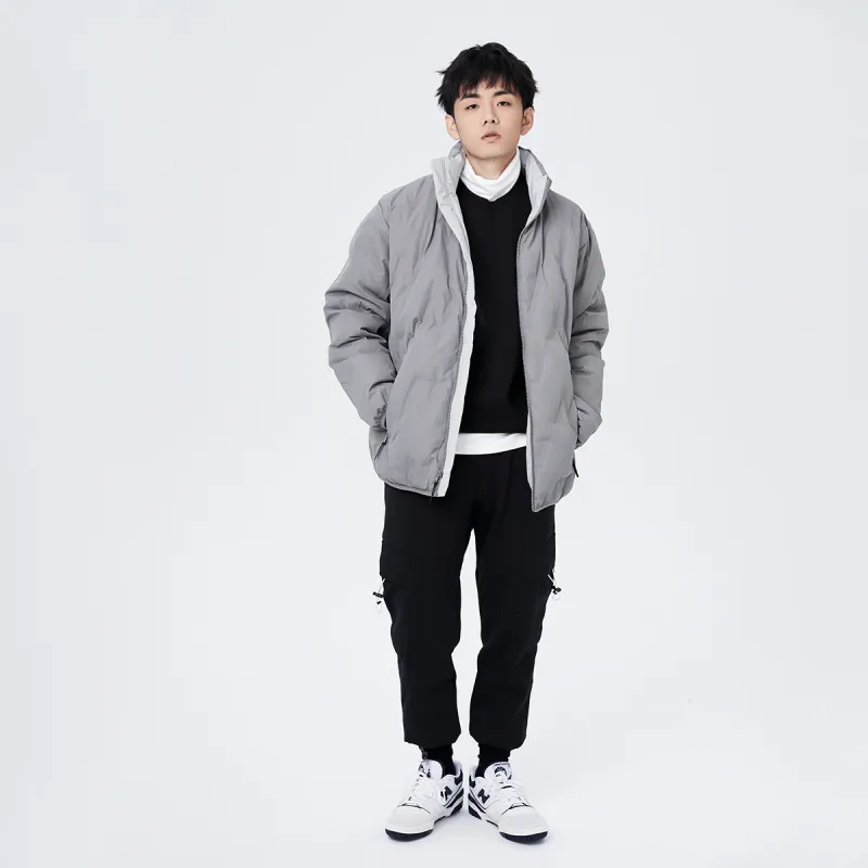 New Balance Down Jackets Men Gray-7