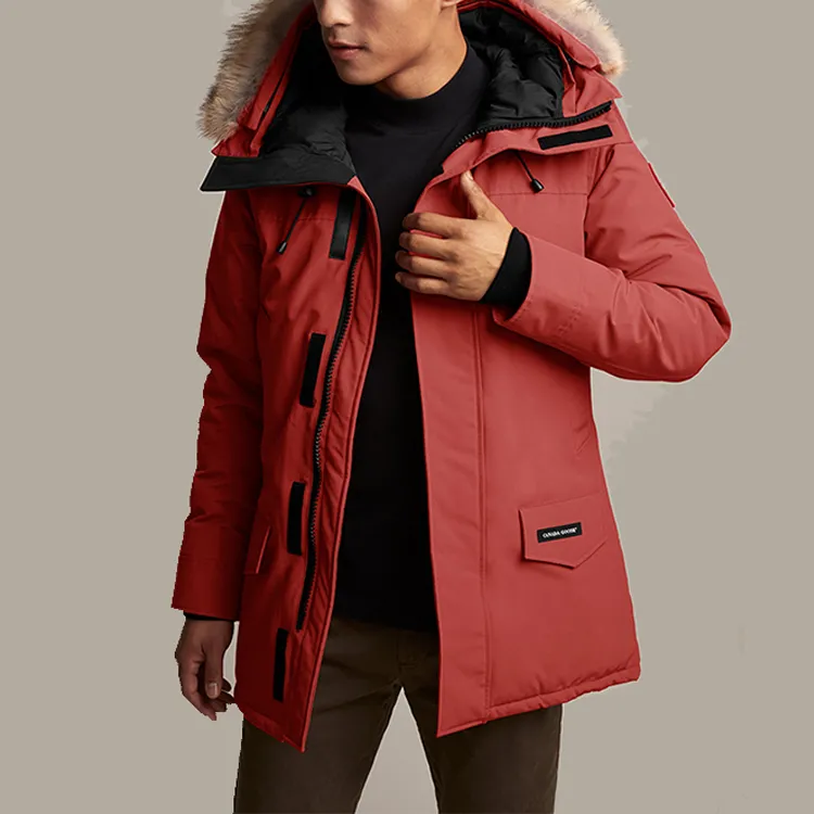 Canada Goose Down Jacket Fusion Fit Edition Men's Maple Leaf Red-1