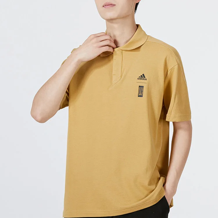 Adidas Polo Shirts Men Yellow-2