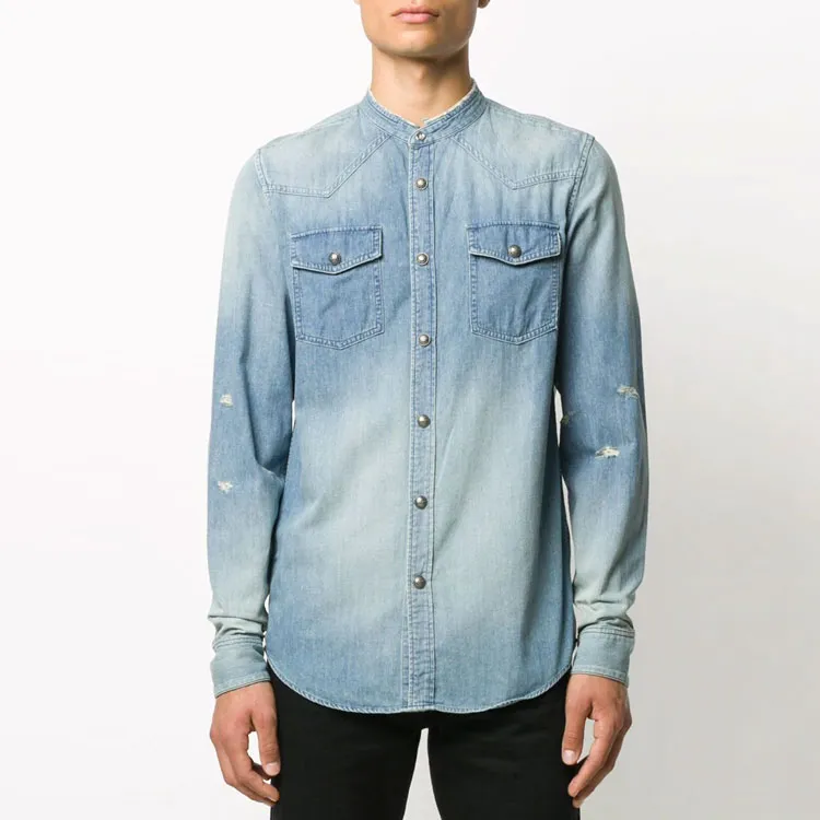 BALMAIN Shirts Men Blue-1