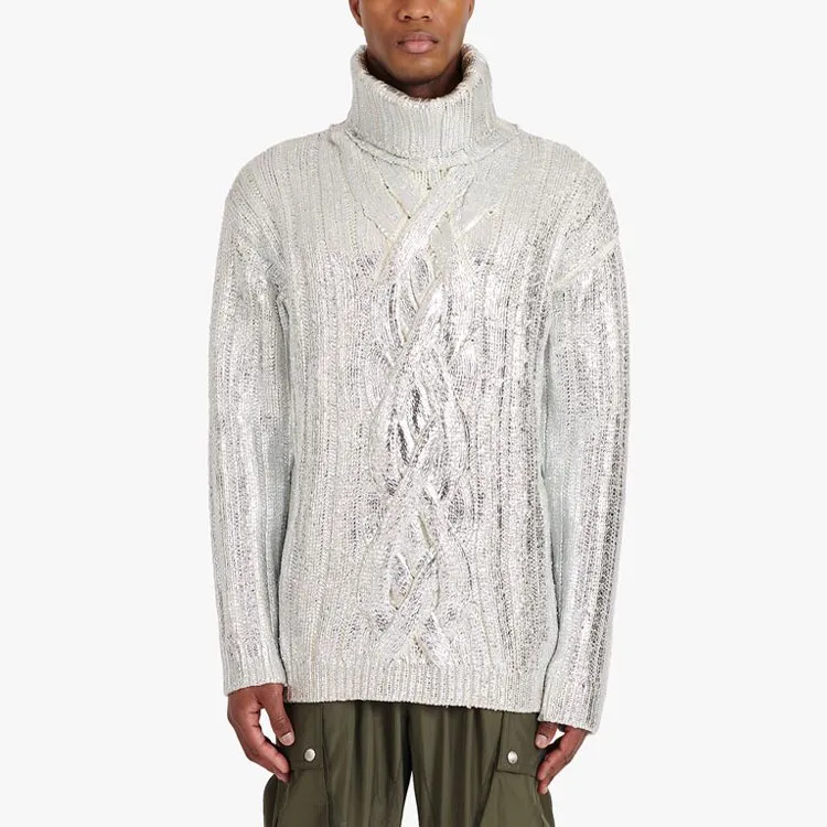 BALMAIN Sweaters Men Silver-3