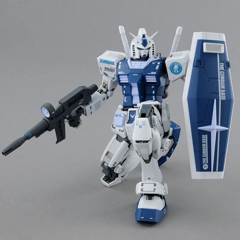 BANDAI First Gundam RX 78 MG 1/100 Mobile Suit Gundam RX 78 2 Gundam Base Color Scheme Model Kits 3.0 Version-4