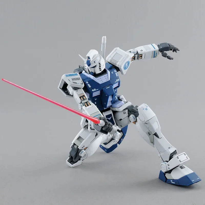 BANDAI First Gundam RX 78 MG 1/100 Mobile Suit Gundam RX 78 2 Gundam Base Color Scheme Model Kits 3.0 Version-5