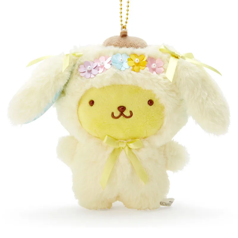 Sanrio Pompompurin Yellow Bunny Ears Styling Dolls Plush Pendant 16cm High Mainland Edition-0