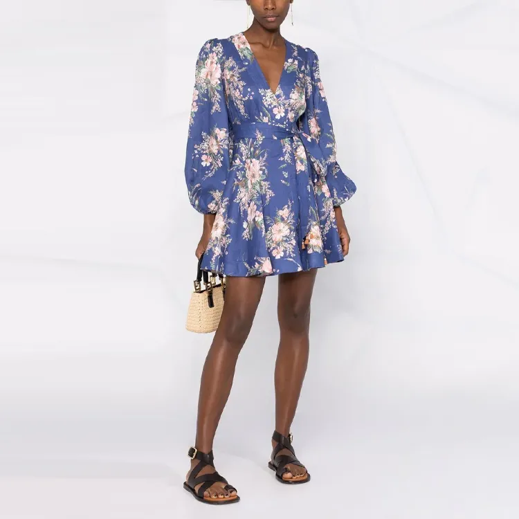 Zimmermann Long-Sleeved Dresses Women's Blue-1