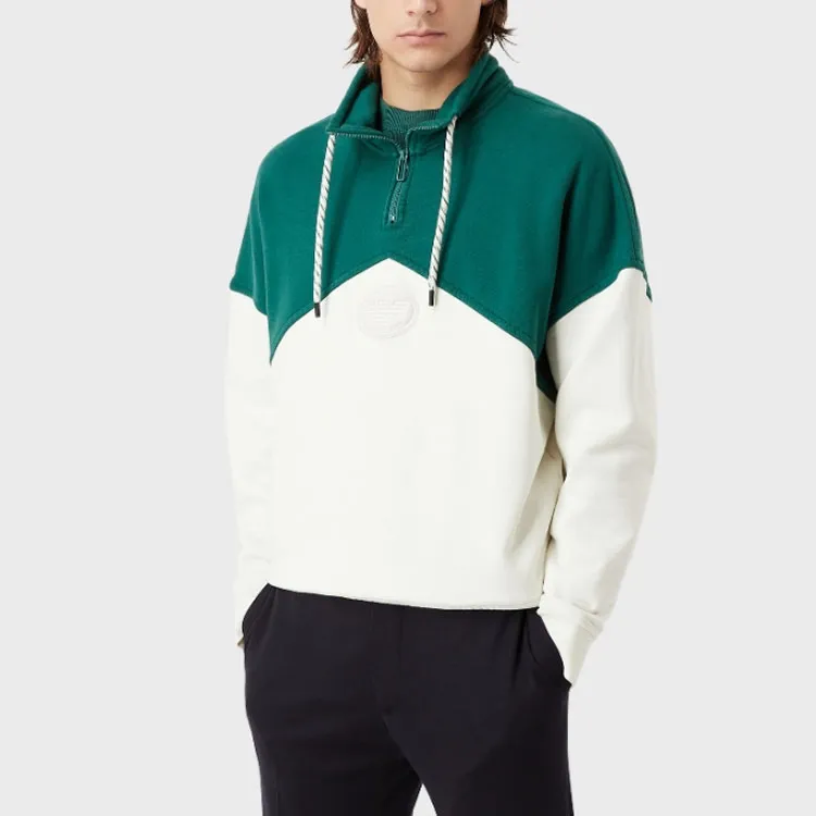 EMPORIO ARMANI SS22 Sweatshirt Men's White Green-2