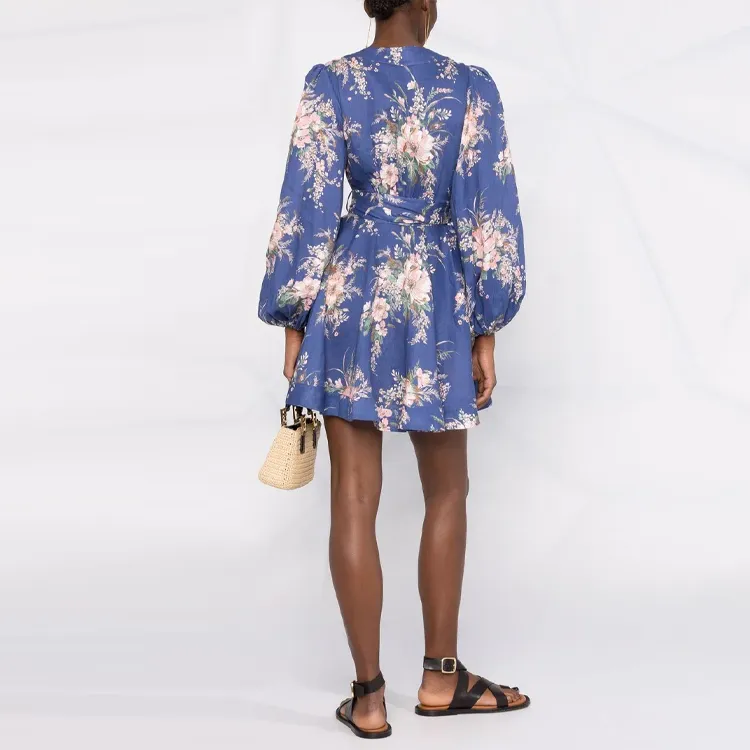 Zimmermann Long-Sleeved Dresses Women's Blue-2