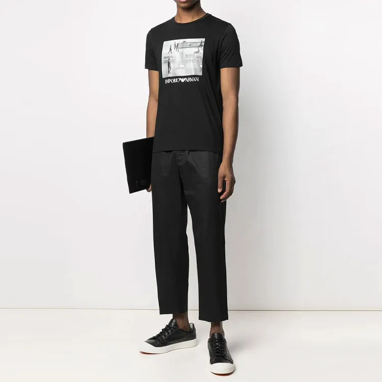 EMPORIO ARMANI T Shirts Men Black-4