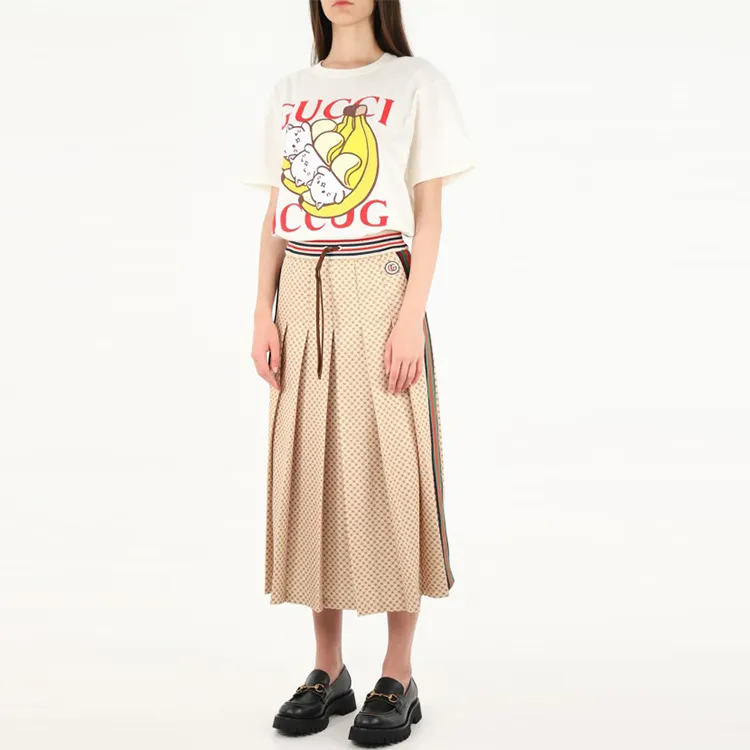GUCCI Casual Long Skirts Women's Light Brown-3