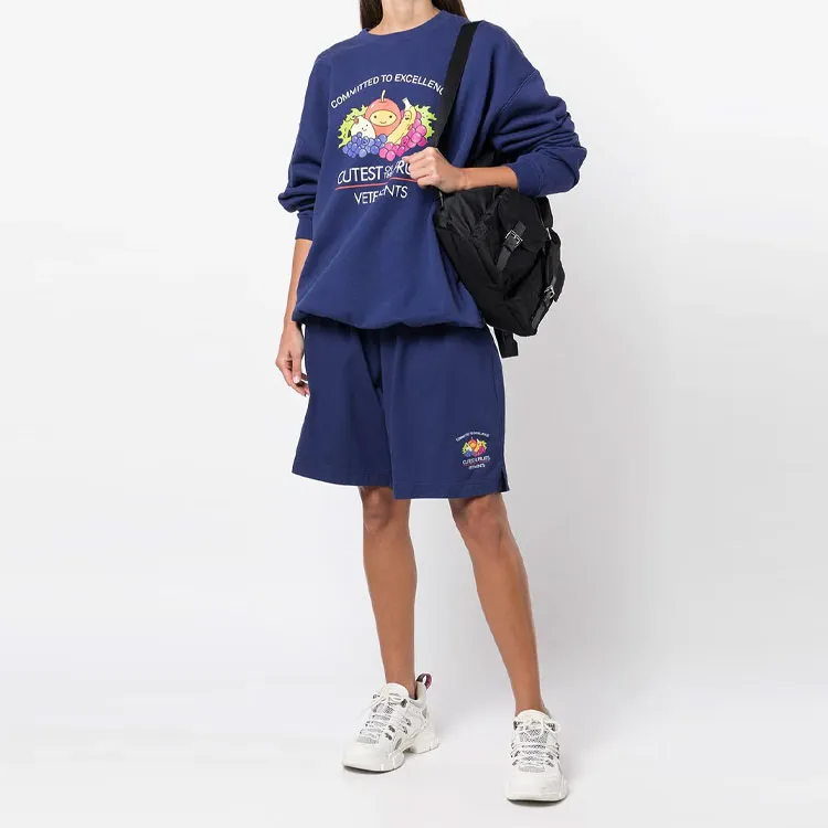 Vetements Cutest Of The Fruits Logo Sweatshirt 'Royal Blue'-2