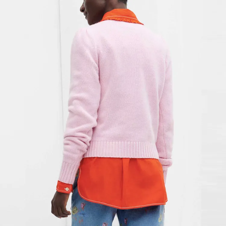 GANNI SS22 Sweater Knitwear Women's Pink-3