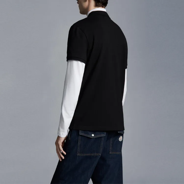 Moncler SS22 Polo Shirt Men's Black-2