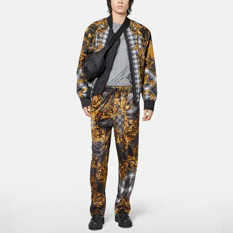 VERSACE JEANS COUTURE Wide Leg Sweatpants Men's Black-2