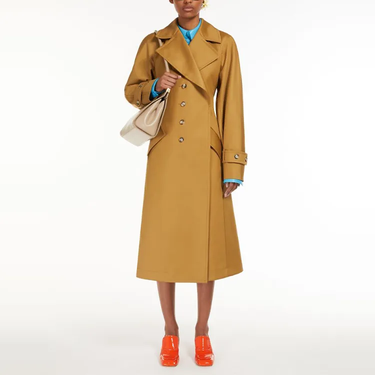 SportMax Trench Coats Women's Khaki-1