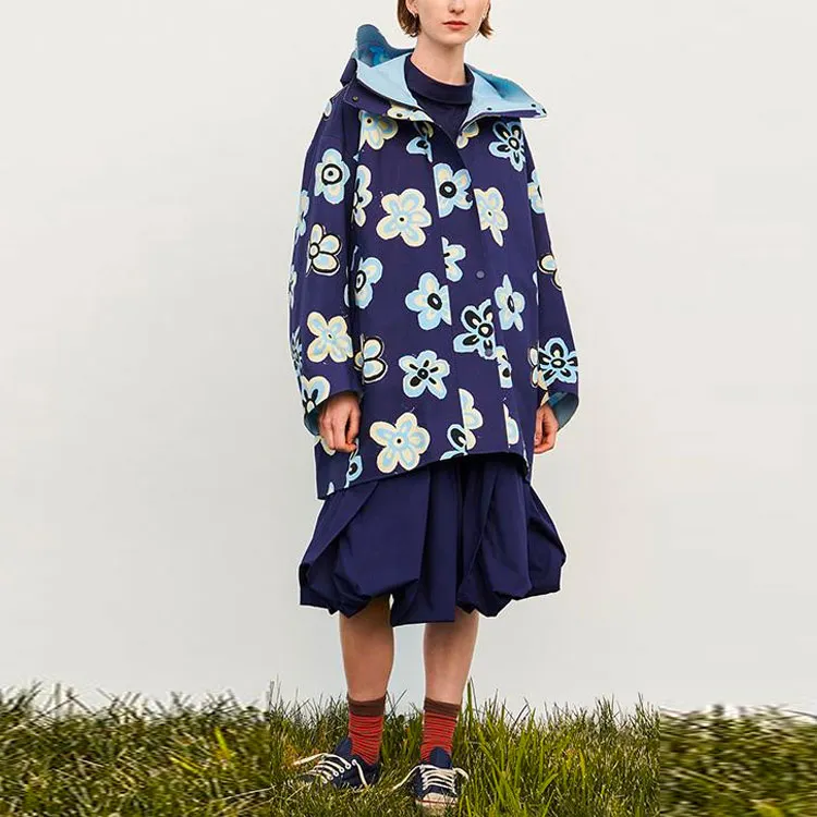 UNIQLO X Marni Women's Block Teck Half Coat Asia Sizing Flower-1
