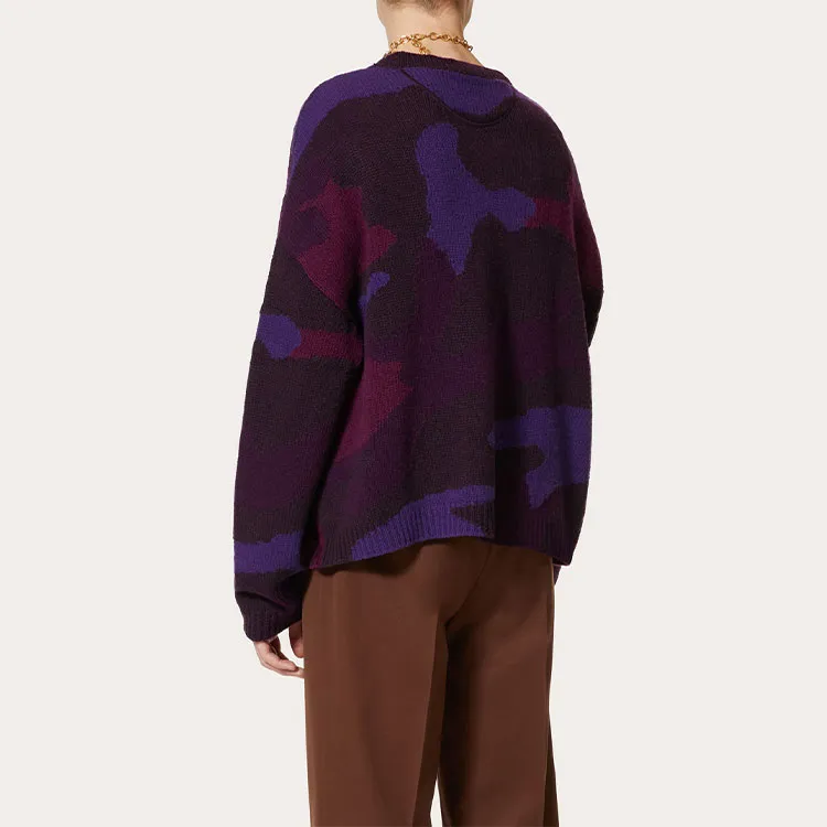 Valentino Camouflage Motif Long-Sleeved Jumper-3
