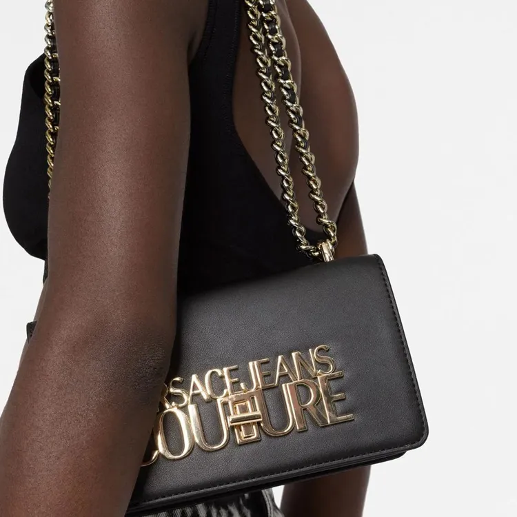 VERSACE JEANS COUTURE Polyester Shoulder Bag Crossbody Bag Women's Black-3
