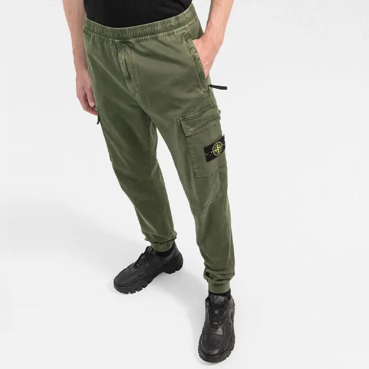 STONE ISLAND Logo Patch Cargo Pants-3