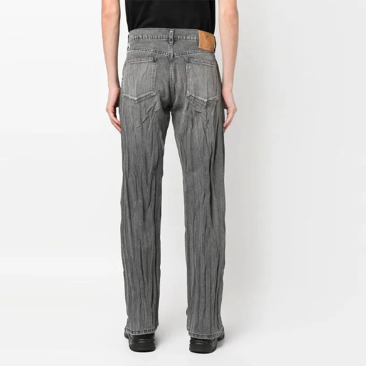 Martine Rose Crease-detail Denim Jeans-1