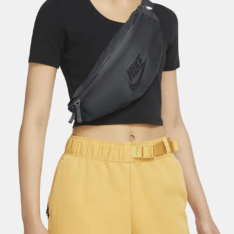 Nike Nylon One Shoulder Crossbody Bag Sling Bag Fanny Pack Regular Unisex Iron Gray/Black-4
