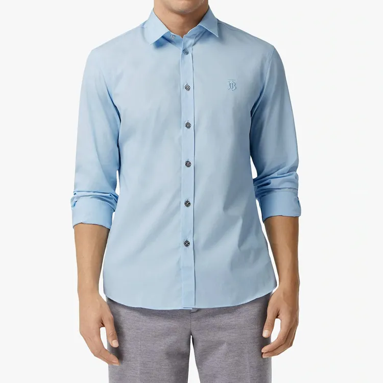 Burberry Shirt Men's Light Blue-1