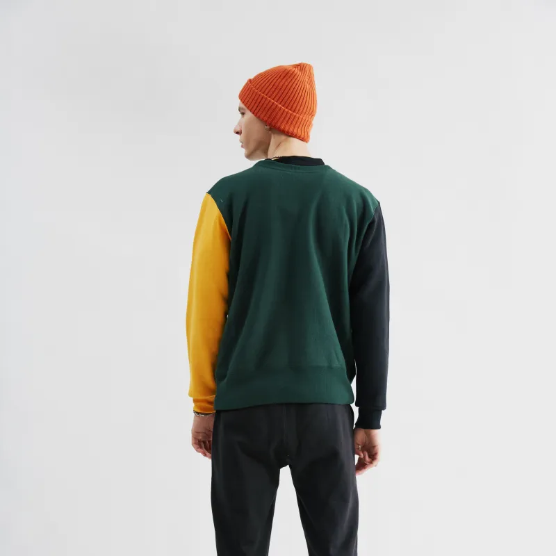 Champion Sweatshirts Men Dark Green Patchwork-3