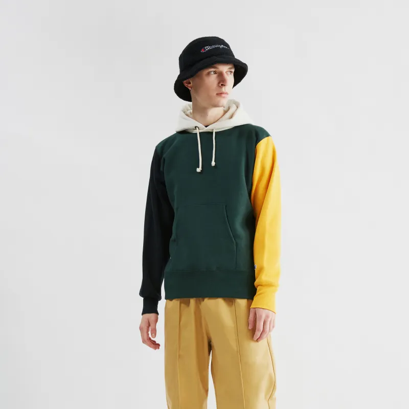 Champion Sweatshirts Men Dark Green Patchwork-1