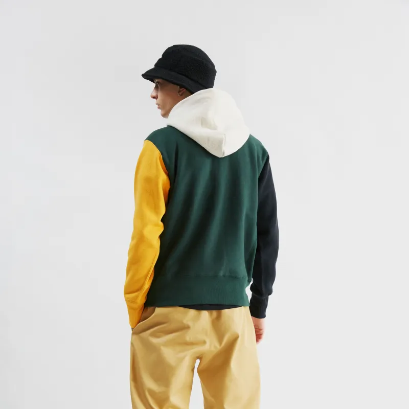 Champion Sweatshirts Men Dark Green Patchwork-2