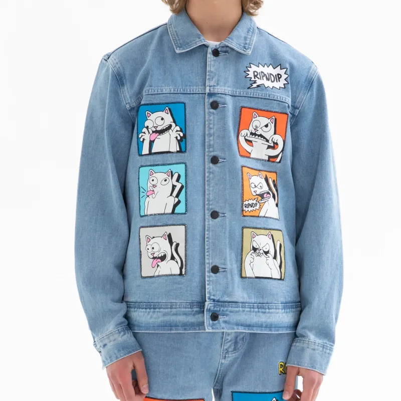 RIPNDIP Denim Jacket Unisex Blue-3