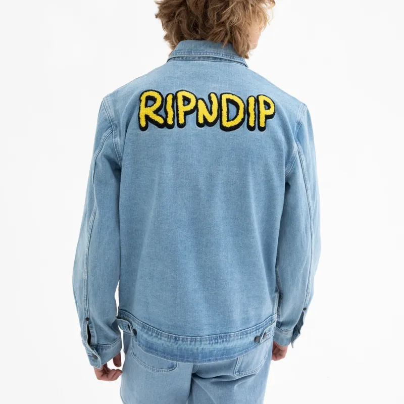 RIPNDIP Denim Jacket Unisex Blue-4