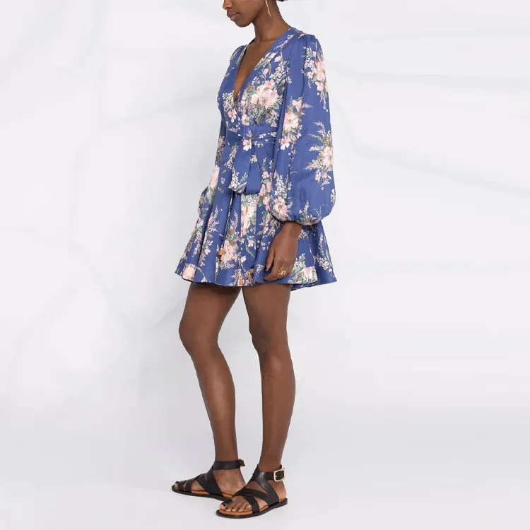 Zimmermann Long-Sleeved Dresses Women's Blue-3