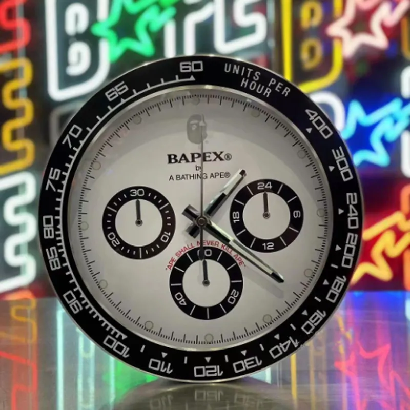 A BATHING APE Type 4 A BATHING APEx Wall Clock Black-1