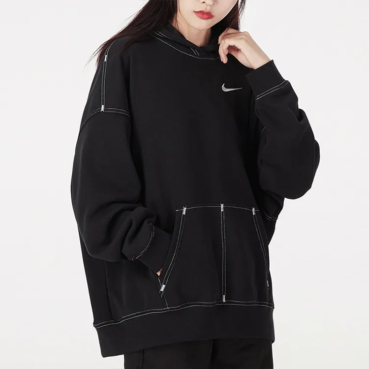 Nike NSW Swoosh Oversize Pullover Hoodie Black-3