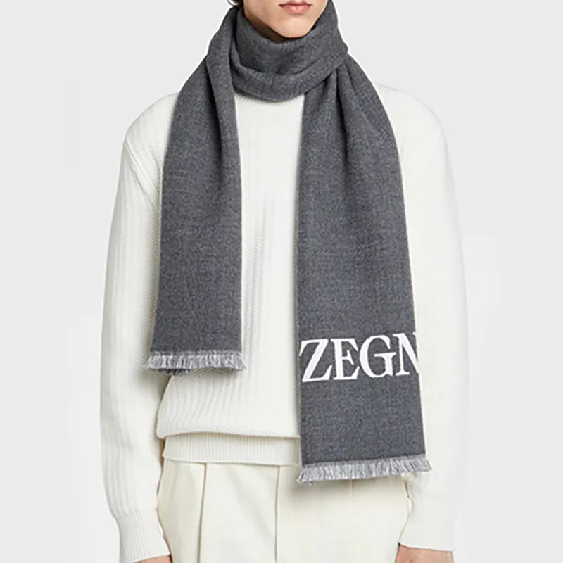 Ermenegildo Zegna Knit Scarves Men Gray-1