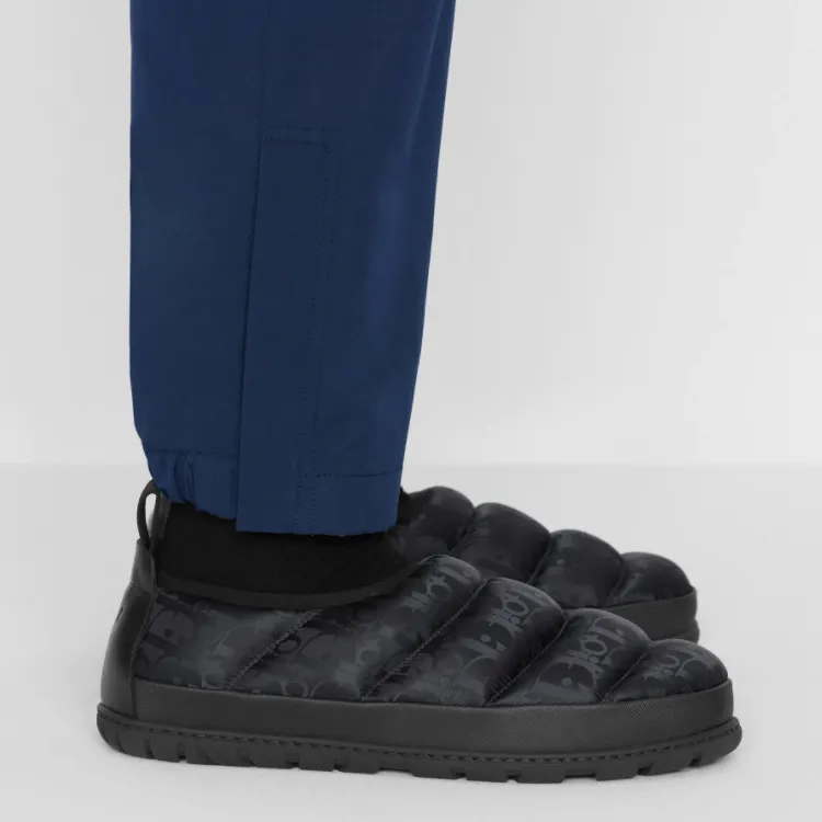 DIOR Snow Slipper Black Oblique Technical Fabric-6