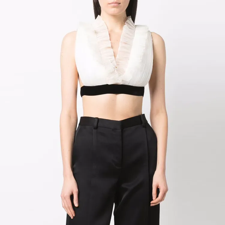 SAINT LAURENT Crop Tops Women's White-2