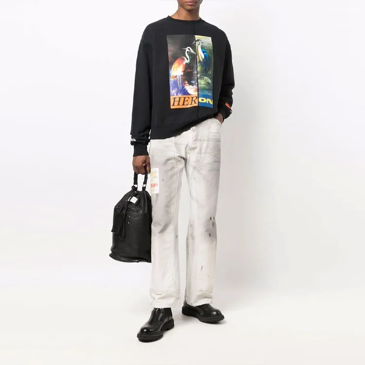 HERON PRESTON Sweatshirts Men Black-1
