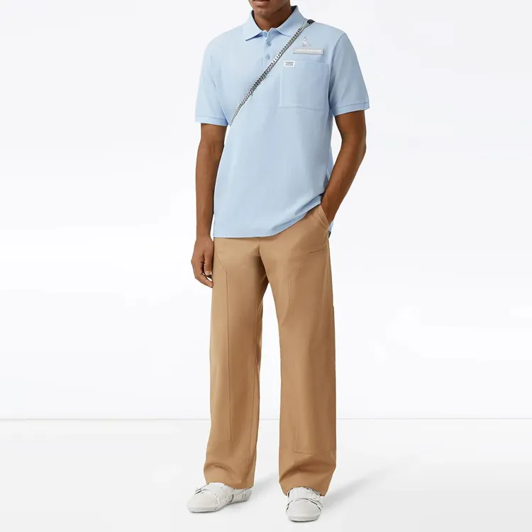 Burberry Polo Shirt Men's Light Blue-3