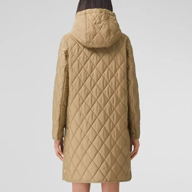 Burberry Diamond quilted Hooded Coat-4