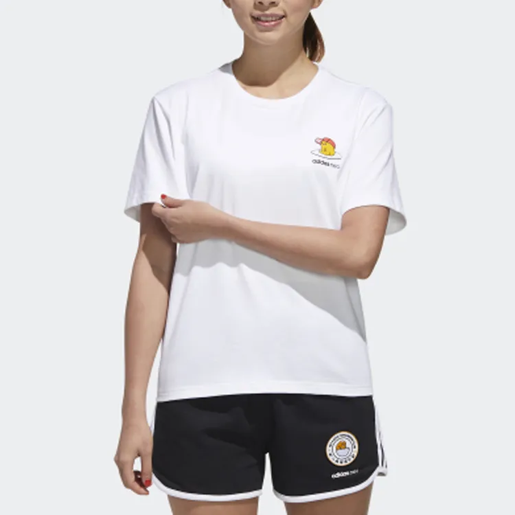 Adidas Neo Set in Sleeve T Shirt Women's White-3
