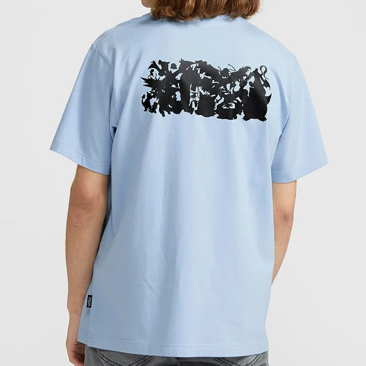 UNIQLO Straight T Shirt Unisex Aqua Blue-2