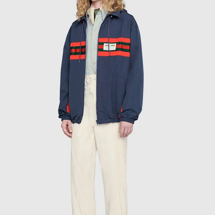 GUCCI Jackets Men Blue-2