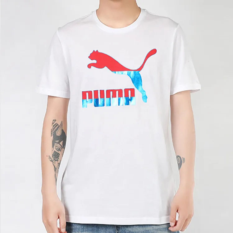 PUMA T Shirt Men's PUMA White Red-1