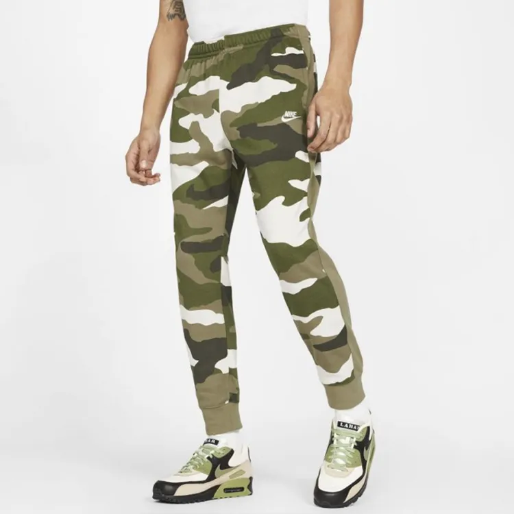 Nike Knitted Sweatpants Men Green Camouflage-5