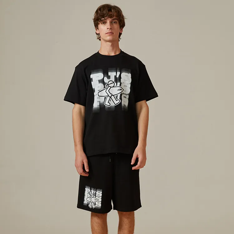 PJ's Vigor Straight T Shirt Unisex Black-2
